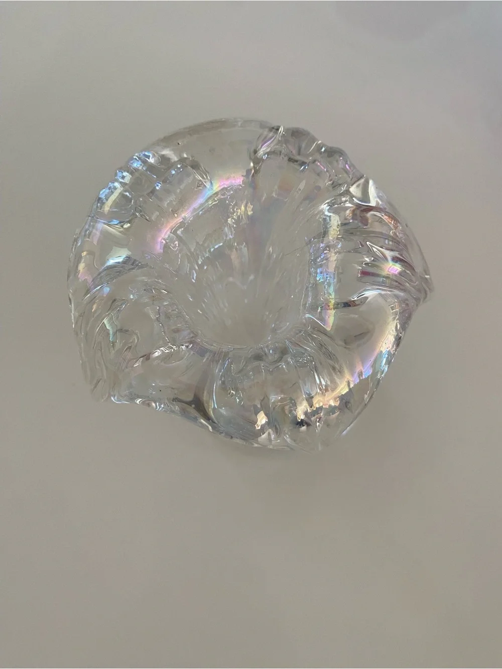 Handmade Iridescent Glass Flower Vase